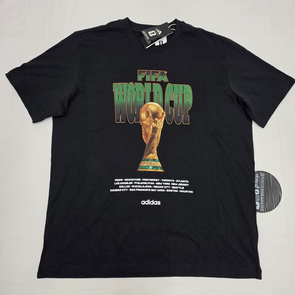 Adidas FIFA World Cup 2026 Tour Tee Black T-Shirt KE1809 Men's Size XLarge